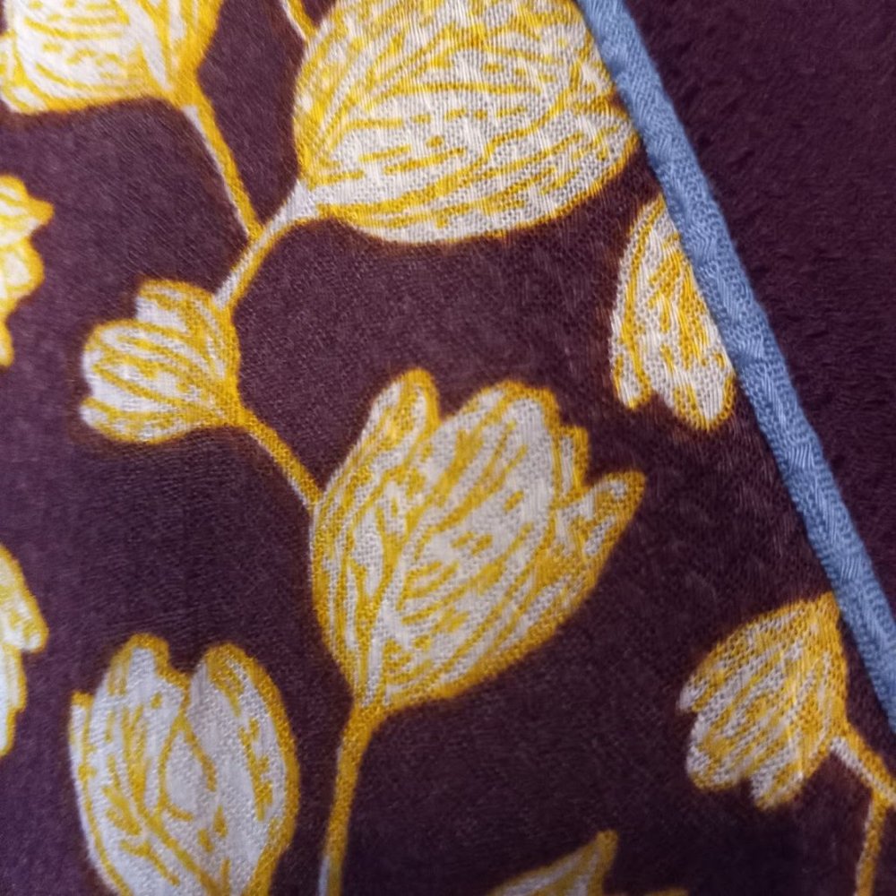 Xhilaration gold maroon rayon short belted kimono jacket size XL - Picture 3 of 8